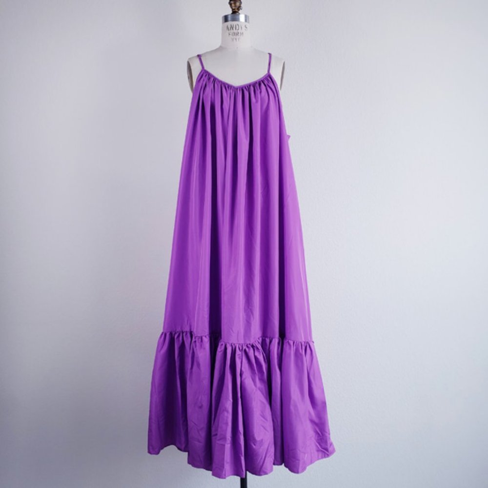 Billowing Bliss Lavender Maxi Dress